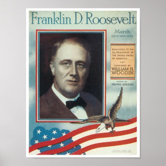 Póster Portada del libro de canciones Franklin D. Rooseve