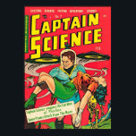 Póster portada del libro de historietas Captain Science<br><div class="desc">Portada del libro de historietas Captain Science Comic Personalizado Anime Ficción Manga</div>