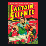 Póster portada del libro de historietas Captain Science<br><div class="desc">Portada de historietas del Capitán Ciencia Poster Anime Personalizado Comic Ficción Manga</div>