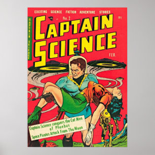 Póster portada del libro de historietas Captain Science