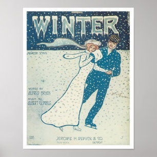 Póster Portada del libro de songbook de invierno