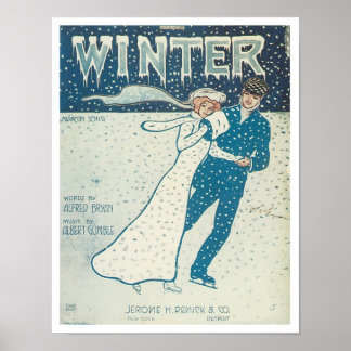 Póster Portada del libro de songbook de invierno