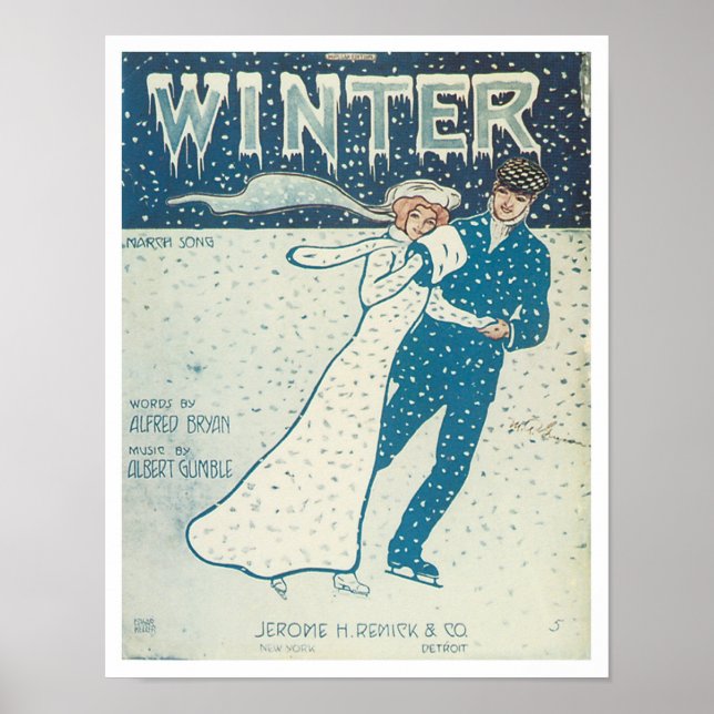 Póster Portada del libro de songbook de invierno (Frente)