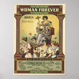 Póster Portada del libro de songbook femenino por siempre
