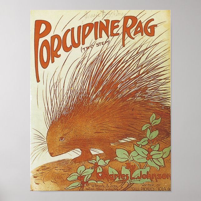 Póster Portada del libro de songbook "Porcupine Rag Vinta (Frente)