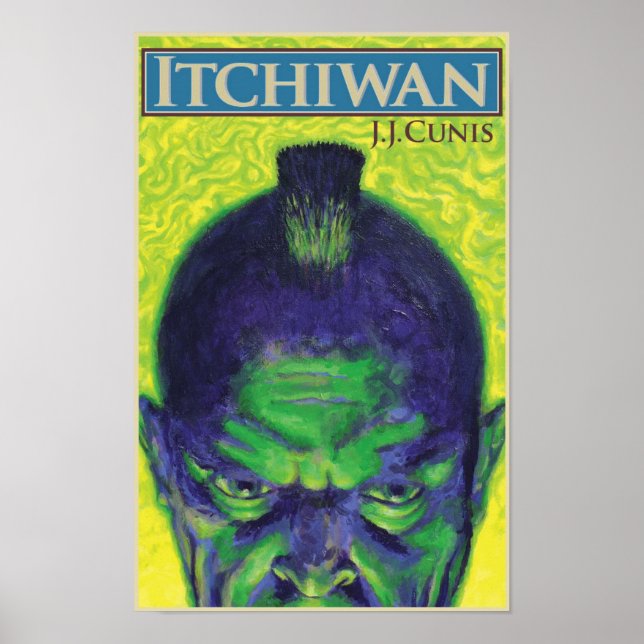 PÓSTER PORTADA DEL LIBRO ITCHIWAN DE J. J. CUNIS (Frente)