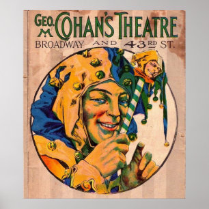 Póster Portada del teatro de Cohan en los años 20