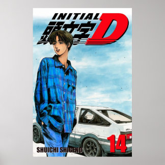 Póster Portada inicial del manga de Takumi Fujiwara