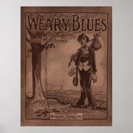 Póster Portada musical de 1915 "BLUES LÁCTEOS"