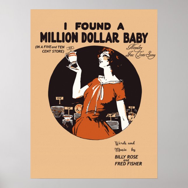 Póster Portada musical de los años 1920 de Retro (Frente)