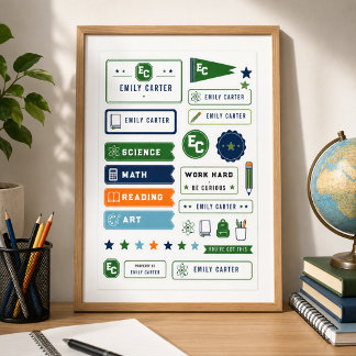 Póster Portada personalizada de la escuela de ciencias ve