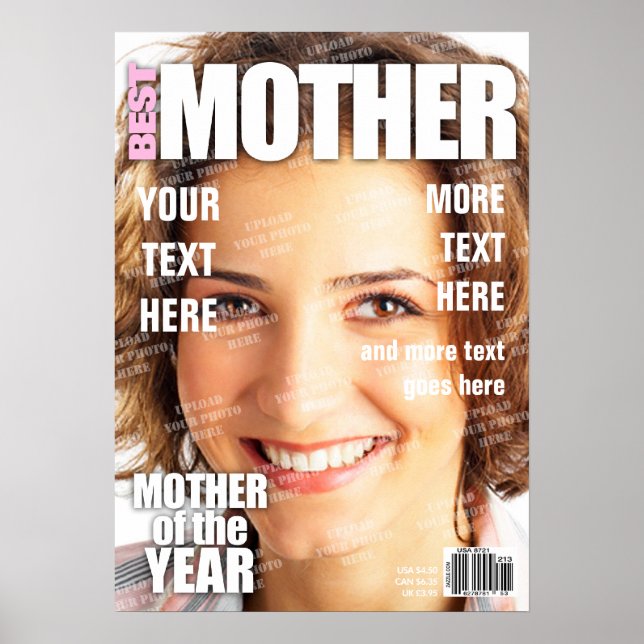 Póster Portada personalizada de la revista Mother (Frente)