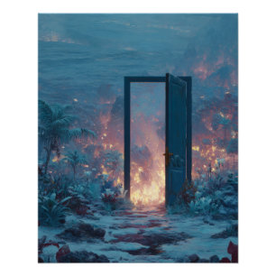 Póster Portal Ardiente en Páramo Congelado
