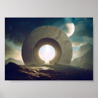 Portal circular en el espacio