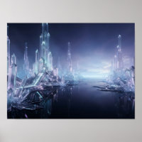 Portal de Energía Azul Puerta Futurista de Ciencia