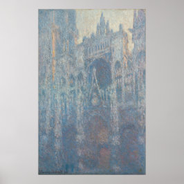 Póster Portal de la Catedral de Rouen, luz de la mañana p