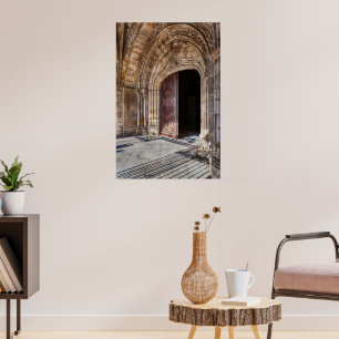 Póster Portal de la Catedral de Se de Braga. Braga, Portu
