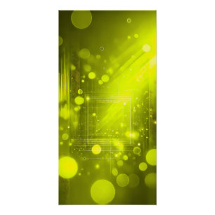 Póster Portal de Luz Geométrica Amarillo Neon