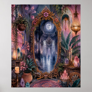Póster Portal del Espejo Mágico Salón Embrujado Whimsigot