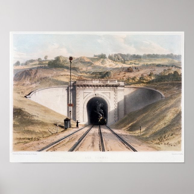 Póster Portal del túnel de la caja de Brunel cerca de Bat (Frente)
