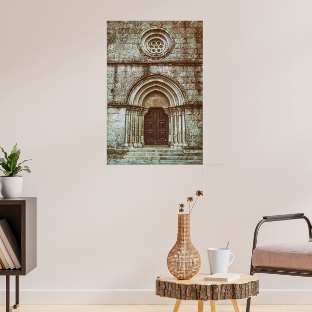 Póster portal gótico medieval en Santiago de Antas (Salón 3)