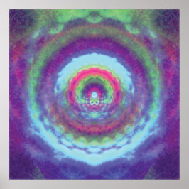 Póster Portal irlandés - Mandala psicodélica