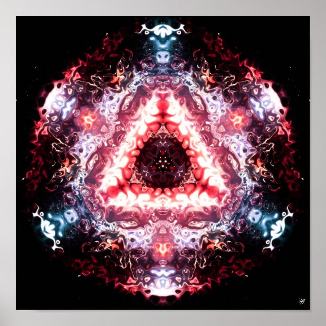 Póster Portal orgánico espacial v1 - patrones pareidolia (Frente)