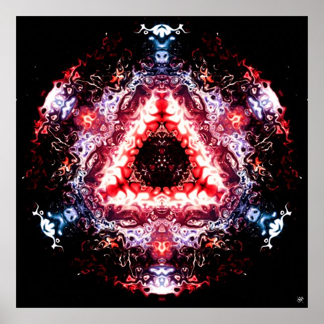 Póster Portal orgánico espacial v2 - patrones pareidolia (Frente)