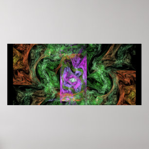 Póster Portal púrpura en el bosque te da la bienvenida