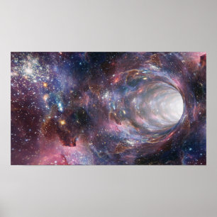 Póster Portal Vortex de hueco de huecos de viaje espacial