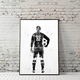 Póster Portera de fútbol femenino
