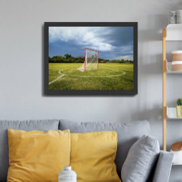 Póster Portería de Lacrosse Campo Cielo de Tormenta Dramá