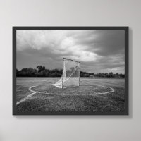 Portería de Lacrosse Campo Negro y Blanco