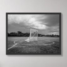 Portería de Lacrosse Campo Negro y Blanco