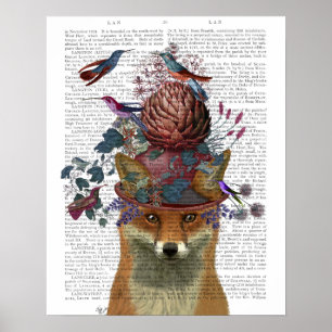 Póster Portero de aves Fox con Artichoke