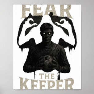Póster Portero de fútbol aterrador de terror miedo al por