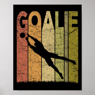 Póster Portero de Fútbol Portero de Fútbol Vintage Retro 