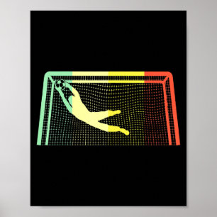 Póster Portero de fútbol vintage para camiseta de niños y