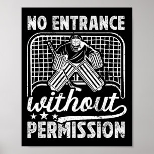 Póster Portero de Hockey sobre Hielo sin Entrada