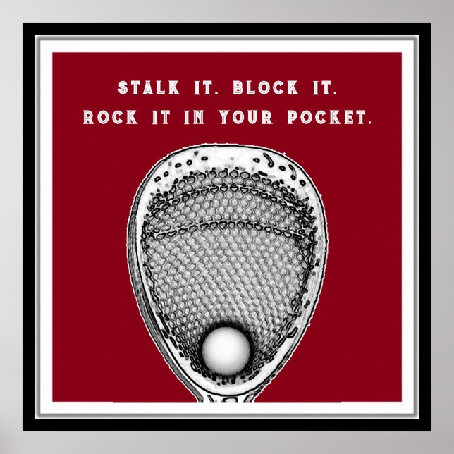 Póster Portero de Lacrosse (Frente)