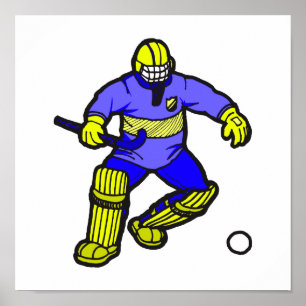 Póster Portero del hockey hierba