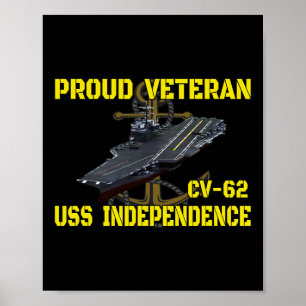 Póster Portero Independencia De Los Ee.Uu. Cv-62 Veterano