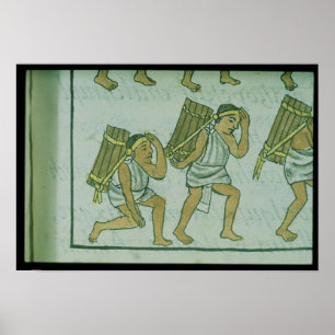 Póster Porteros aztecas, del 'Codex florentino