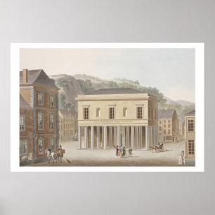 Póster Pórtico de la fuente de Pouhon en el balneario,