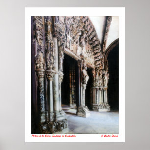 Póster Pórtico de la Gloria (Santiago de Compostela)
