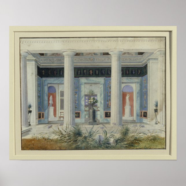 Póster Portico del jardín, c.1834 (Frente)