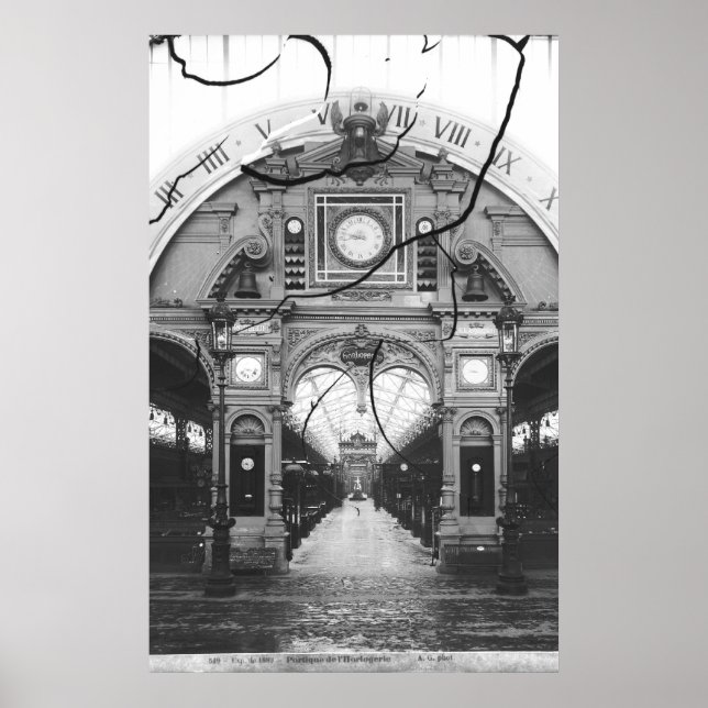 Póster Portico del Pabellón de la Horología (Frente)