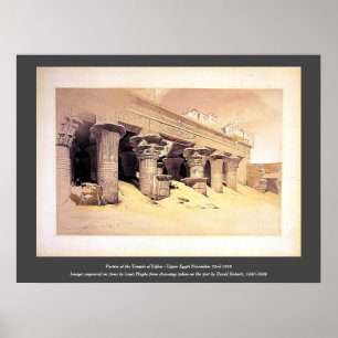 Póster Portico del Templo de Edfou Roberts/Haghe Art