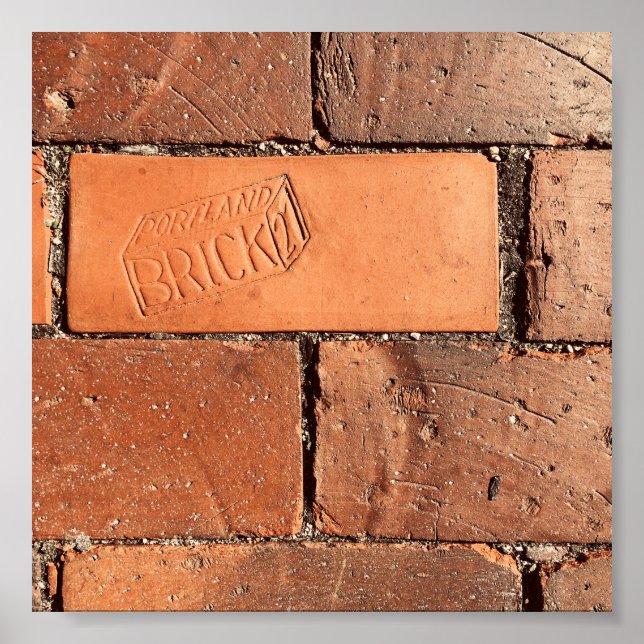 Póster portland brick sidewalk (Frente)