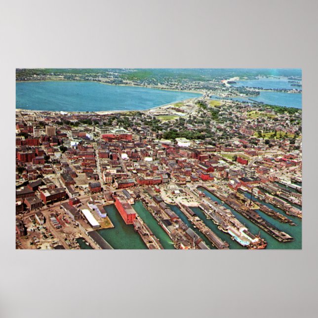 Póster Portland, Maine, Aeronaves de principios de los añ (Frente)